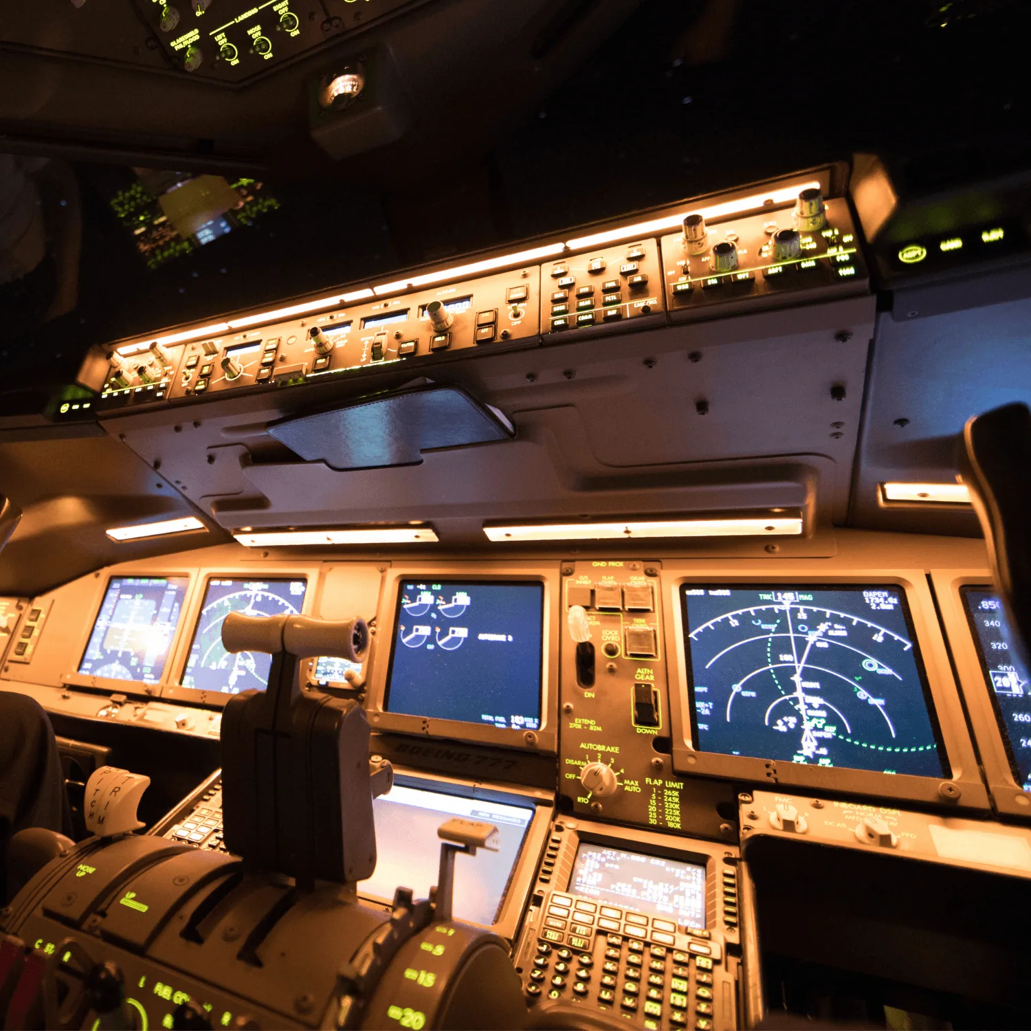 Boeing 777 flight deck