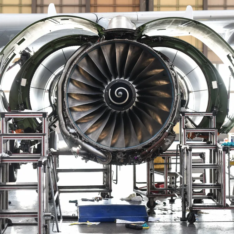 Front fan of a commercial jet engine