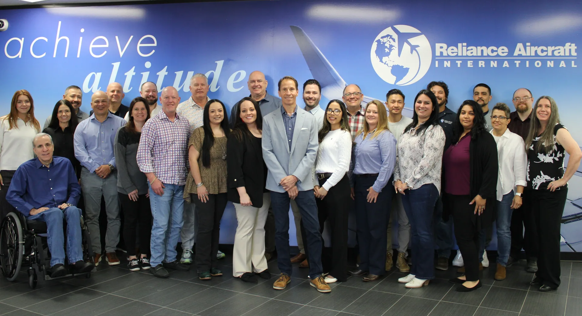 The Reliance Aircraft team at the Austin headquarters